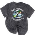 Elder Millennials Embracing 90s CDs Nostalgia Vibes Mineral Wash Tshirts Mineral Black