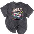 Elder Millennials Embracing 90s Rewind Nostalgia Vibes Mineral Wash Tshirts Mineral Black