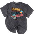 Elementary School End Of Year Graduation Middle Mineral Wash Tshirts Mineral Black