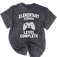 Elementary School Graduation Gamer Graduate Mineral Wash Tshirts Mineral Black