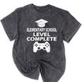 Elementary School Level Complete Gamer Graduation Day 2024 Mineral Wash Tshirts Mineral Black