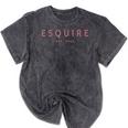 Esquire Est 2025 Women Attorney Lawyer Law School Graduation Mineral Wash Tshirts Mineral Black