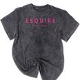 Esquire Est 2025 Women Lawyer Attorney Law School Graduation Mineral Wash Tshirts Mineral Black