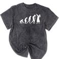 Evolution Of Dab Dabbing Dabbin' Graduation School T-Shirt Mineral Wash Tshirts Mineral Black