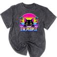 Ew Cat Misanthrope Introvert Synthwave 80s Mineral Wash Tshirts Mineral Black Ew Cat Misanthrope Introvert Synthwave 80s Mineral Wash Tshirts Mineral Black