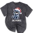 Ew People Christmas Cat Santa Hat Dad Introvert Mineral Wash Tshirts Mineral Black Ew People Christmas Cat Santa Hat Dad Introvert Mineral Wash Tshirts Mineral Black