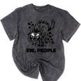 Ew People Introvert Cat Lover Crazy Cats Lady Mineral Wash Tshirts Mineral Black