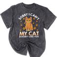 Excuse For Introverts My Cat Doesnt Like You Cat Mineral Wash Tshirts Mineral Black