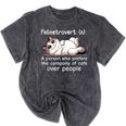 Felinetrovert Definition Cat Lover Introvert Humor Cats Mineral Wash Tshirts Mineral Black