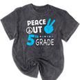 Fifth Grade Graduation Peace Out 5th Grade Boys Mineral Wash Tshirts Mineral Black