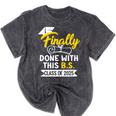 Finally Done With This BS Class Of 2025 College Graduation Premium Tri-Blend Mineral Wash Tshirts Mineral Black