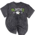 Finished PhD PhInished 2018 Graduation Shirt Mineral Wash Tshirts Mineral Black