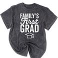 First In Family To Graduate College 2018 Graduation Mineral Wash Tshirts Mineral Black
