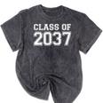 First Grade Class Of 2037 First Day School Graduation Kids Mineral Wash Tshirts Mineral Black