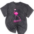 Flamingo Nailed It Graduation Flamingo Mineral Wash Tshirts Mineral Black