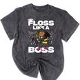 Floss Like A Boss Shirt Class Of 2019 Graduation Kids Mineral Wash Tshirts Mineral Black