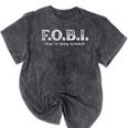 FOBI Fear Of Being Included Funny Introvert Mineral Wash Tshirts Mineral Black