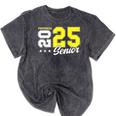 Football Senior Night Football Senior 2025 Graduation 55 Mineral Wash Tshirts Mineral Black