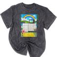 Frutiger Aero Aesthetic Rainbow Glitch Art Premium Tri-Blend Mineral Wash Tshirts Mineral Black