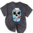 Frutiger Aero Aesthetic Tech Skull Computer Fishes Mineral Wash Tshirts Mineral Black