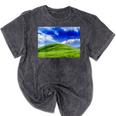Frutiger Aero Meadow Aesthetic Y2k 2000s Ironic Nostalgic Mineral Wash Tshirts Mineral Black