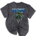 Frutiger Aero Palm Tree Y2k Aesthetic 2000s Trend Mineral Wash Tshirts Mineral Black