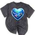 Frutiger Aero Y2K Heart Mineral Wash Tshirts Mineral Black