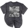 Frutiger Aero Y2K Old School Retro Vibes Mineral Wash Tshirts Mineral Black