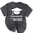 Funny Graduate Joke Mens Womens Graduation Gifts Mineral Wash Tshirts Mineral Black