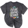 Future Graphic Er Graduation School Toddler Women Men Mineral Wash Tshirts Mineral Black