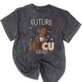 Future HBCU Grad Graduate Afro Boy College Graduation Mineral Wash Tshirts Mineral Black