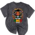 Future HBCU Grad Graduation Students Girl Kids Mineral Wash Tshirts Mineral Black