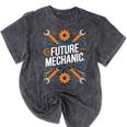 Future Mechanic Graduation School Kids Toddler Women Men Gag Mineral Wash Tshirts Mineral Black