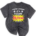 Future Politician Graduation For Kids And Graduates T-Shirt Mineral Wash Tshirts Mineral Black