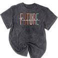 Future Teacher Educator Teacher In Progress Graduation Mineral Wash Tshirts Mineral Black