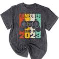 GAME OVER Class Of 2023 Video Games Vintage Graduation Gamer Mineral Wash Tshirts Mineral Black