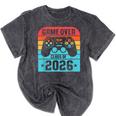Game Over Class Of 2026 Shirt Students Last Day Graduation Mineral Wash Tshirts Mineral Black