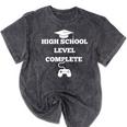 Gamer High School Graduation Shirt Grad Video Tee Mineral Wash Tshirts Mineral Black