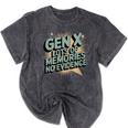 Gen X Lots Of Memories No Evidence Nostalgia Throwback Quote Premium Tri-Blend Mineral Wash Tshirts Mineral Black