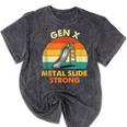 Gen X Slide Strong Generation X Gen Xer Nostalgia Mineral Wash Tshirts Mineral Black
