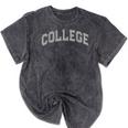 Generic COLLEGE Bound Senior Graduation Silly Colege Mineral Wash Tshirts Mineral Black