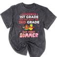 Goodbye 1st Grade Graduation To 2nd Grade Hello Summer Mineral Wash Tshirts Mineral Black