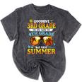 Goodbye 3rd Grade Graduation To 4th Grade First Summer Beach Mineral Wash Tshirts Mineral Black