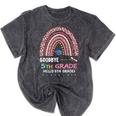 Goodbye 5TH Grade Graduation 2024 Hello 6TH Grade Rainbow Mineral Wash Tshirts Mineral Black