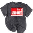 Graduate Class Of 2025 Senior Graduation End Of School Year Mineral Wash Tshirts Mineral Black