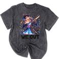 We Out Graduate Dabbing Anime Girl Grad Graduation Mineral Wash Tshirts Mineral Black