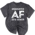 Graduated AF 2018 Senior Graduation Shirt Mineral Wash Tshirts Mineral Black