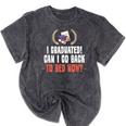 I Graduated Can I Go Back To Bed Graduation Mineral Wash Tshirts Mineral Black