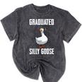 Graduated Silly Goose Student Graduation 2026 Grad Mineral Wash Tshirts Mineral Black