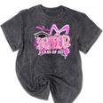 Graduation 2027 Senior 2027 Class Of 2027 Coquette Pink Girl Mineral Wash Tshirts Mineral Black